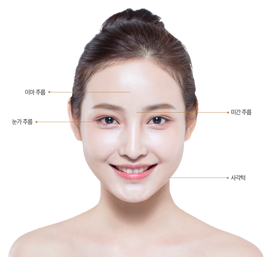 보톡스 적용 부위 사진